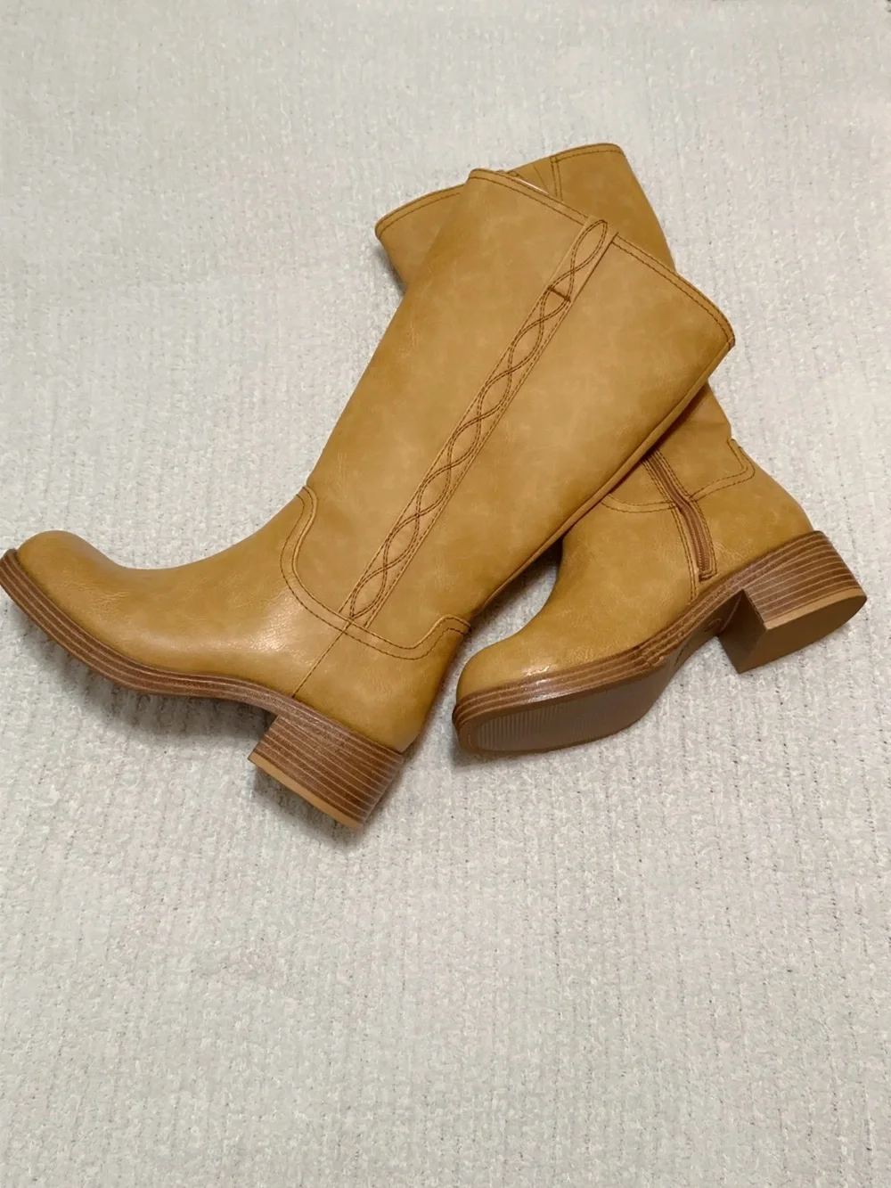 No Boundaries Women’s Tall Riding Boots Wide Width Casual Style Color Honey 🍯